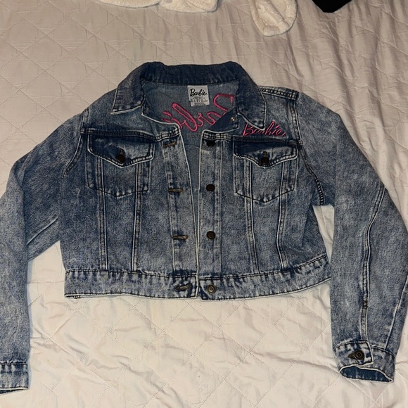 Barbie Women's Light Blue Denim Jacket - Picture 1 of 2